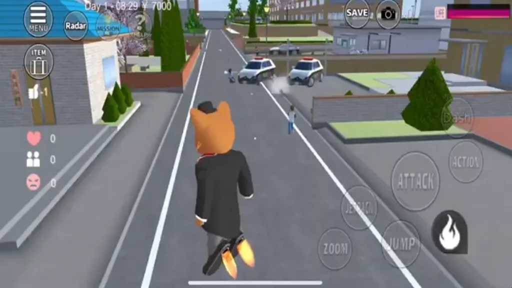 Cat Butler dikejar mobil polisi